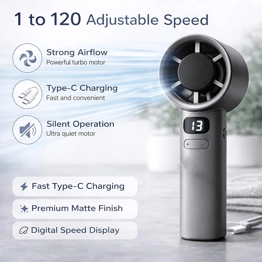 Portable Turbo Fan (Rechargeable)